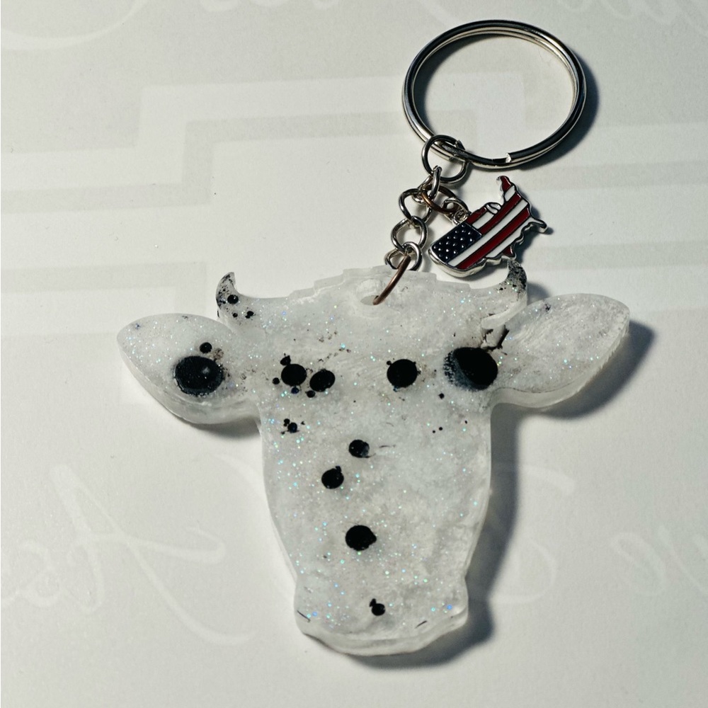 Cow keychain